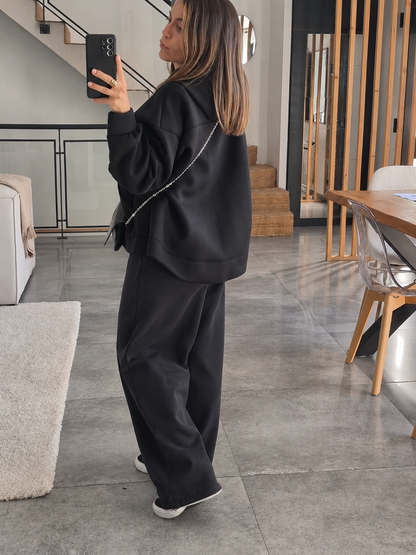SWEAT À CAPUCHE ZIPPÉ NOIR