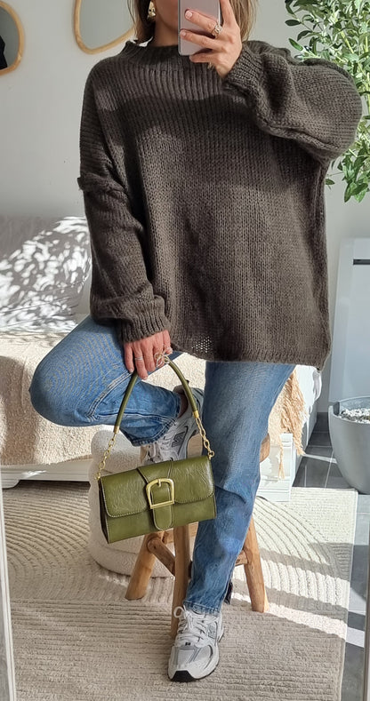 PULL MAILLE KAKI