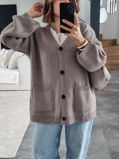 CARDIGAN MAILLE TAUPE