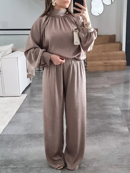 ENSEMBLE SATINÉ TAUPE
