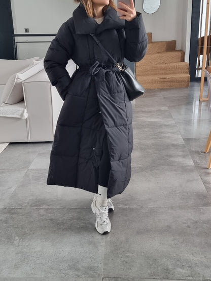 DOUDOUNE LONGUE MATELASSÉE NOIRE