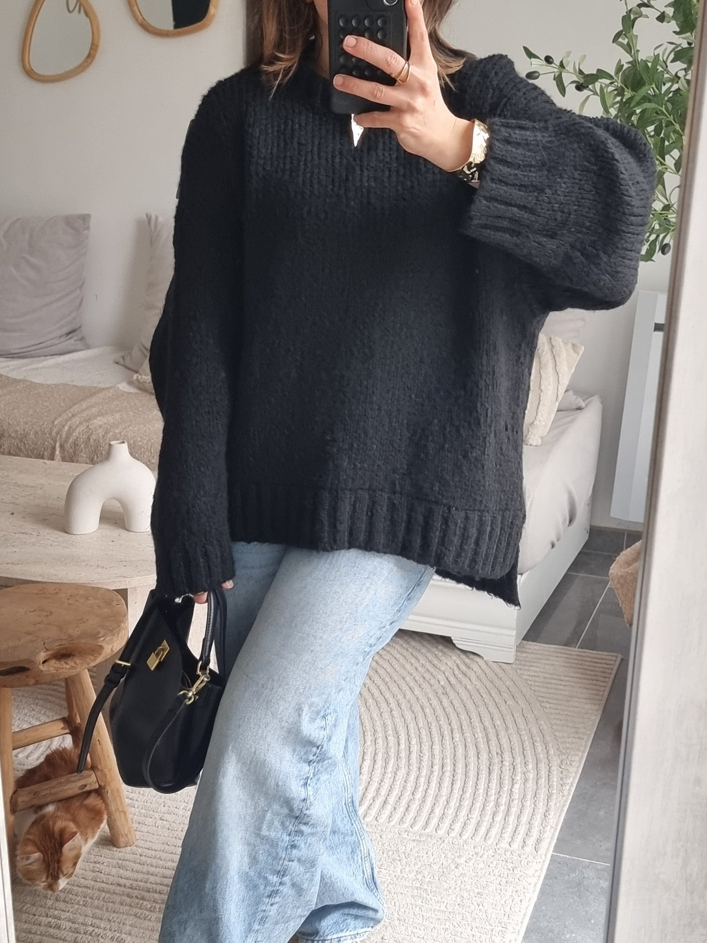 PULL LAINE NOIR