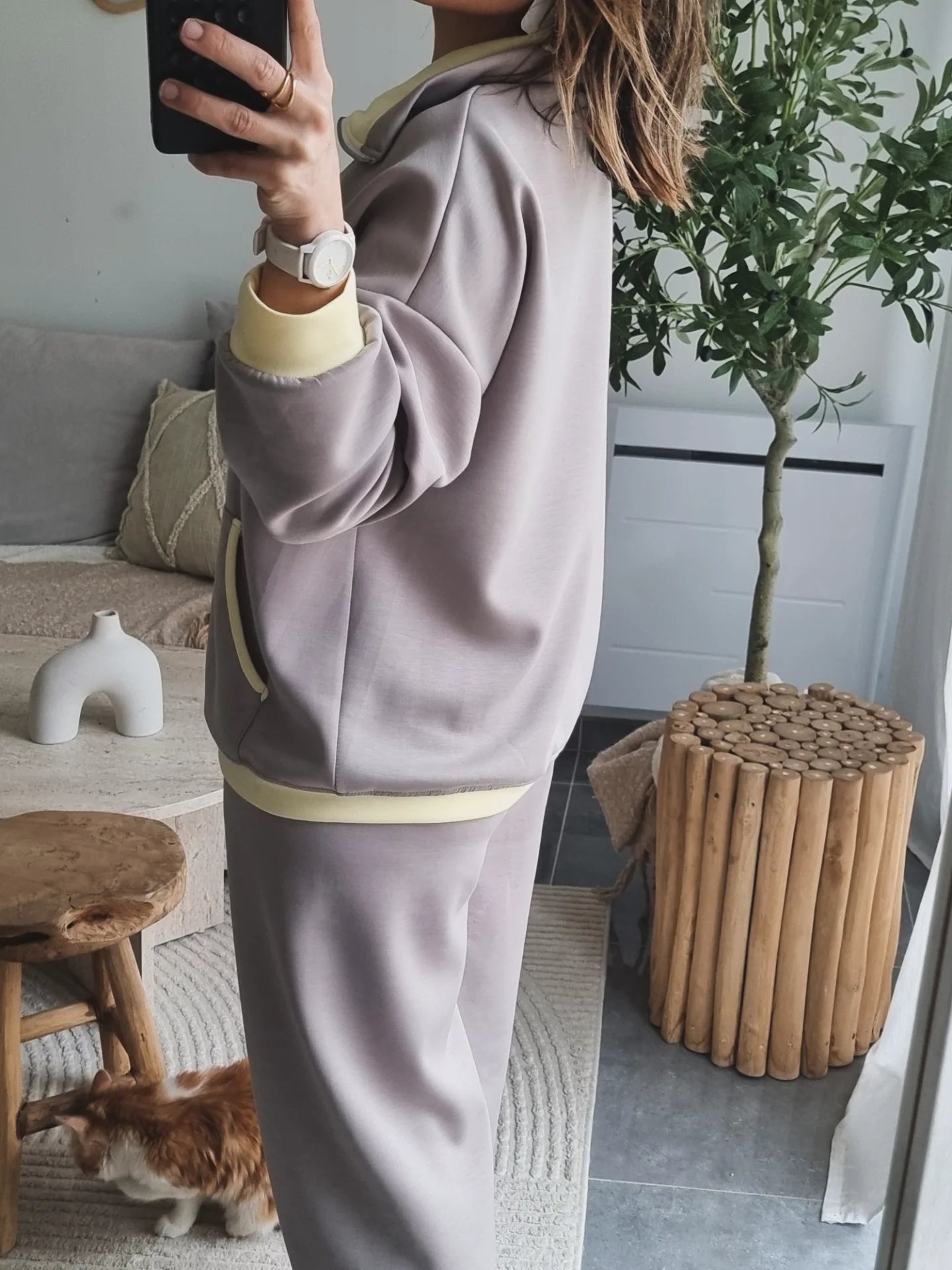 SURVÊTEMENT FLUIDE VINTAGE TAUPE