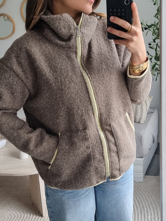 GILET POLAIRE ZIPPÉ TAUPE