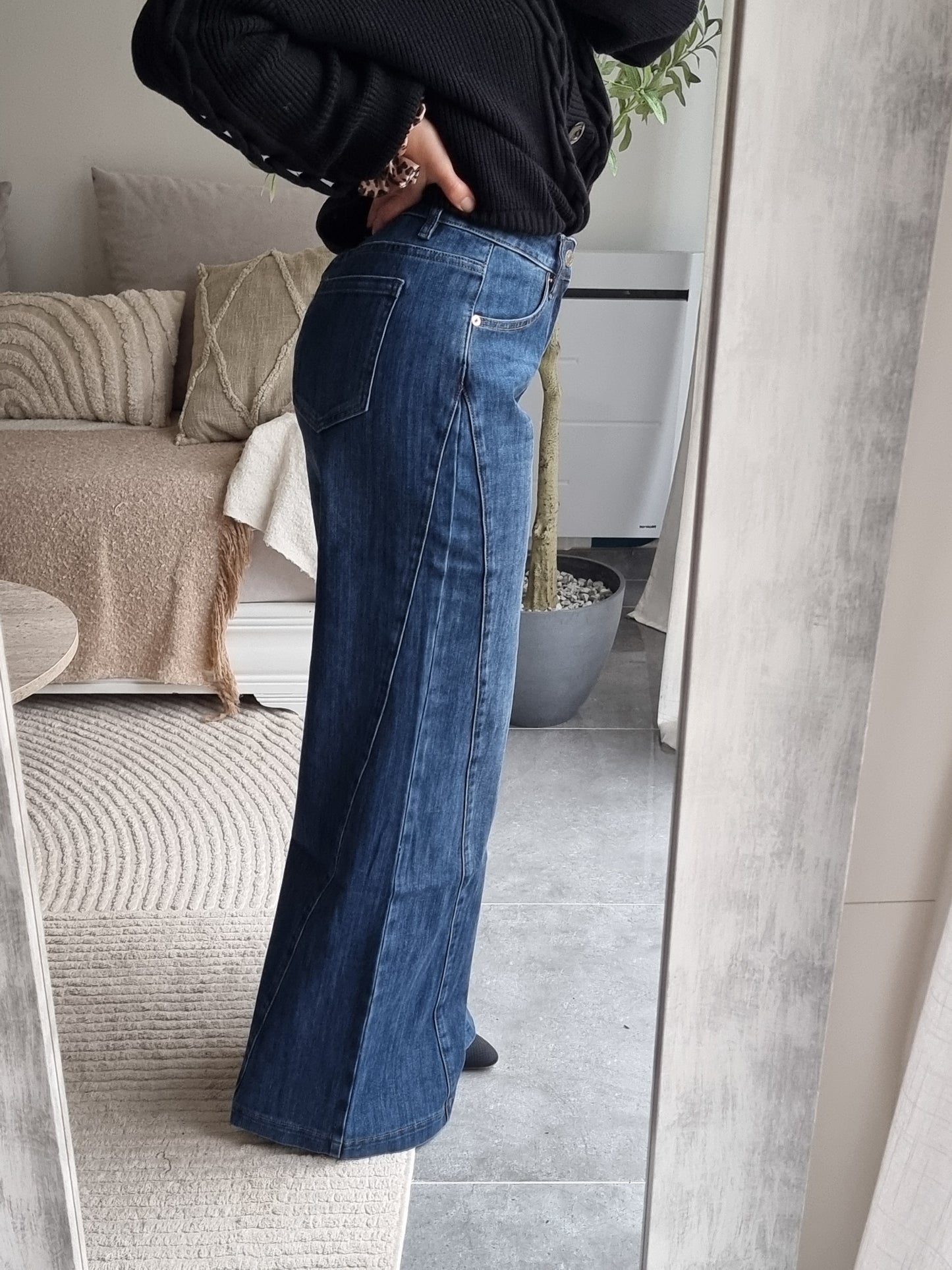 JEAN COUTURE WIDE LEG BLEU