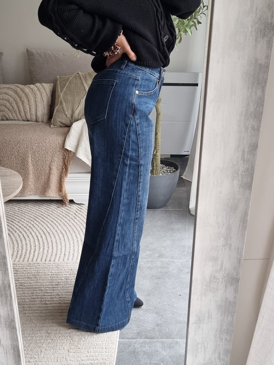 JEAN COUTURE WIDE LEG BLEU