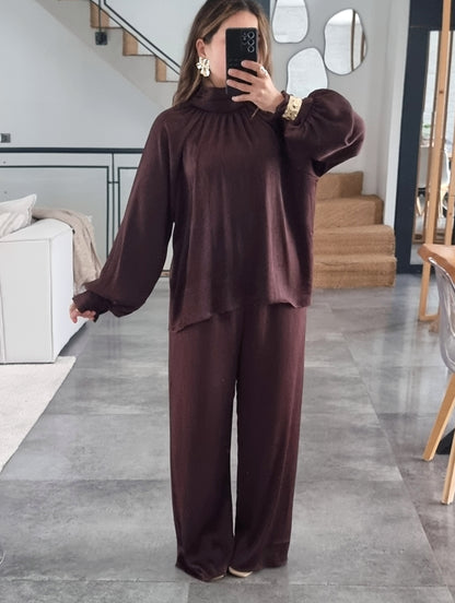 ENSEMBLE SATINÉ CHOCO