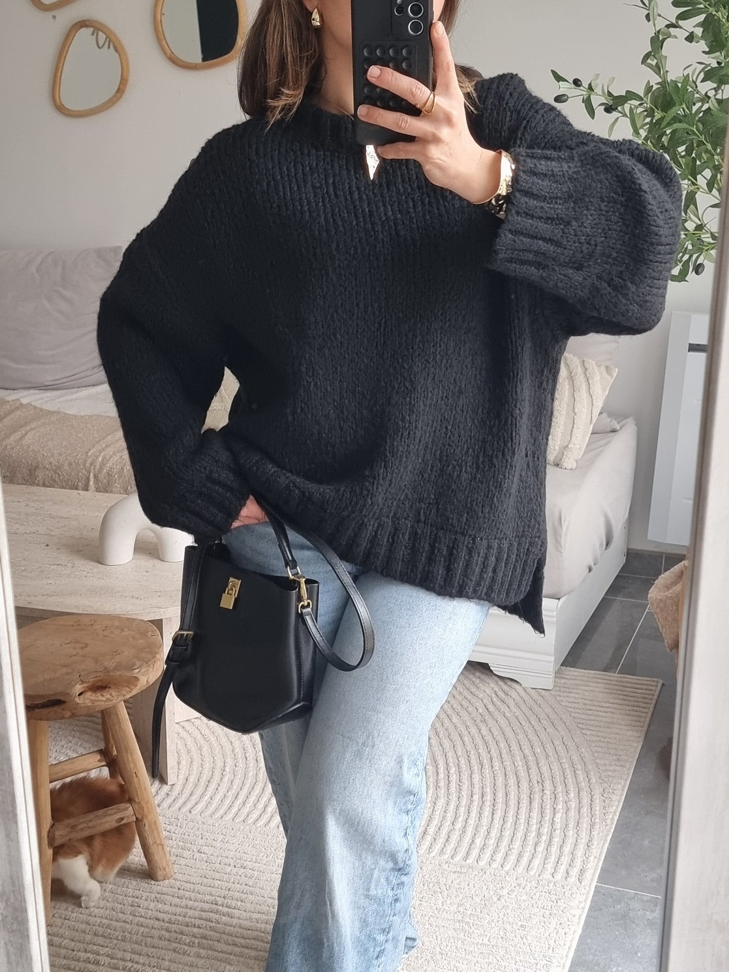 PULL LAINE NOIR