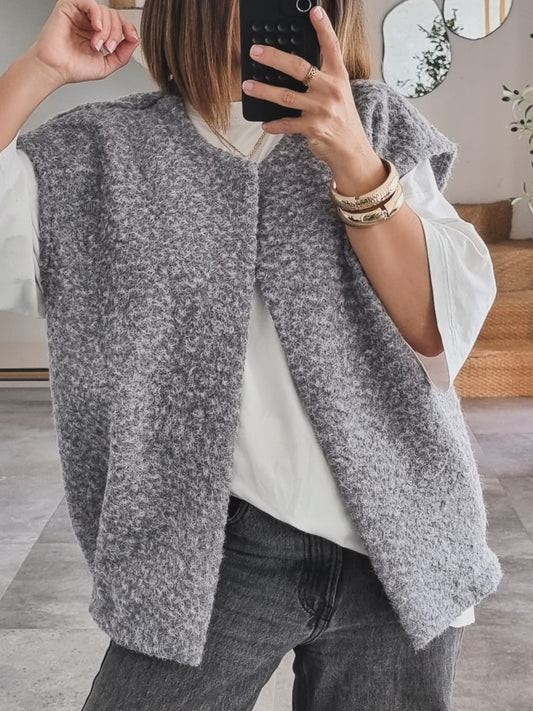 GILET SANS MANCHES GRIS