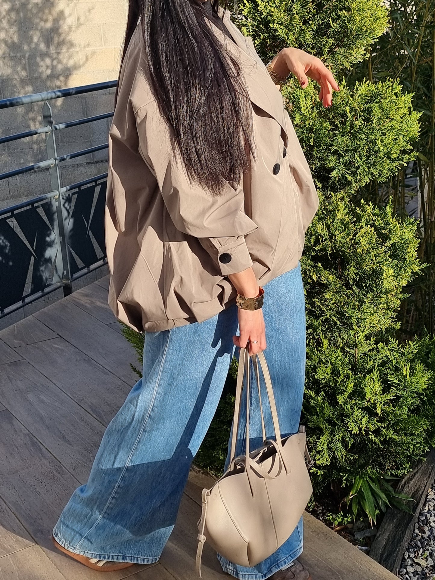 TRENCH BALLON TAUPE