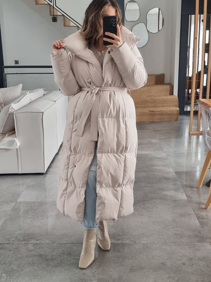 DOUDOUNE LONGUE MATELASSÉE BEIGE